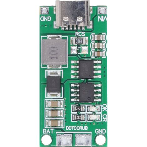 Chargeur Batterie Lithium 4S Type C vers 16,8V DC, Module Boost Vert 3-6V, Entrée 1A, Courant de Charge 0,28A, pour Piles Rechargeables (1/5)