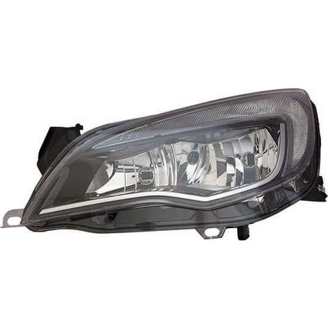 Phare avant gauche H7/H7/Diurne noir et chromé Opel Astra J phase 2 2012-2015