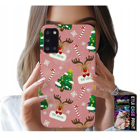Custodia per Samsung Galaxy A31 - Motivo renne natalizie, albero di Natale e canna da zucchero (1/5)