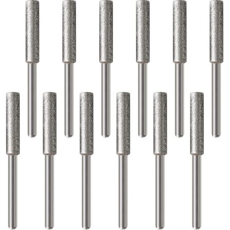 Lot de 12 aiguiseurs diamant de 4,0 mm pour tronçonneuse, meuleuse ou autre outil rotatif (1/5)