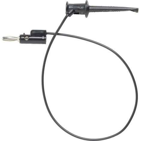 Pomona Electronics 3782-24-0 Messleitung Lamellenstecker 4 mm Abgreifklemmen 0.60 m Schwarz 1 St.
