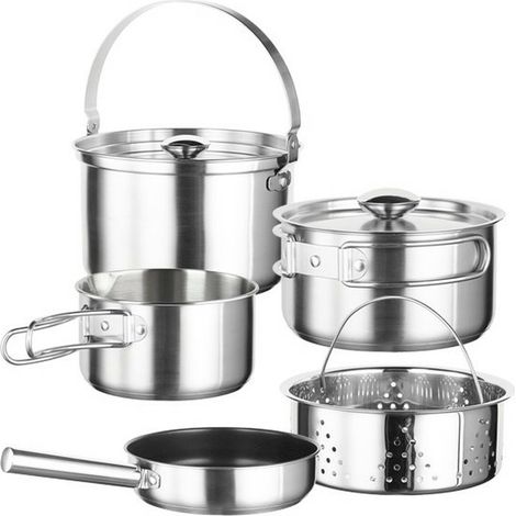 Batteria da Cucina Inoxibar KAMPING 61117 Acciaio 7 Pezzi
