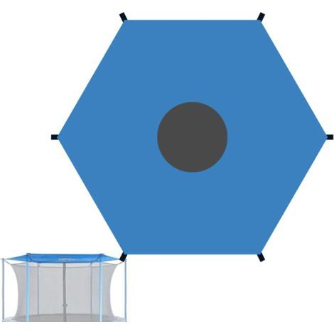 Housse D'ombrage de Trampoline, 180cm Couverture D'ombrage de Trampoline, Protection Trampoline, Toit Pare-Soleil pour Trampoline, Anti-UV & imperméable (1/5)