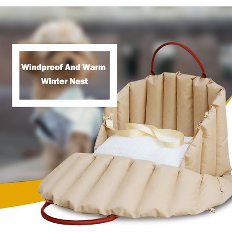 Eosnow Siège de voiture pour animaux de compagnie, nid Portable, porte-chiot d'hiver pour petit chien et chat, voyage