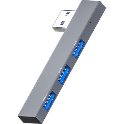 Hub USB-C multiport 3 en 1, lecteur de cartes et ports USB 3.0/2.0 portables. (1/4)