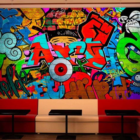 Papier peint art du graffiti - 400 x 280 cm (1/4)