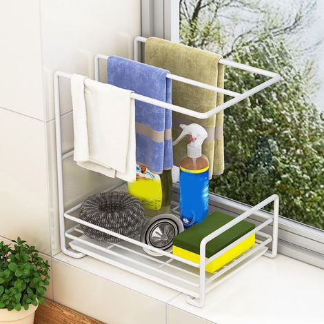 Étagère de Cuisine Grande Capacité, Support Lourd, Durable et Démontable, Rangement Élégant Blanc