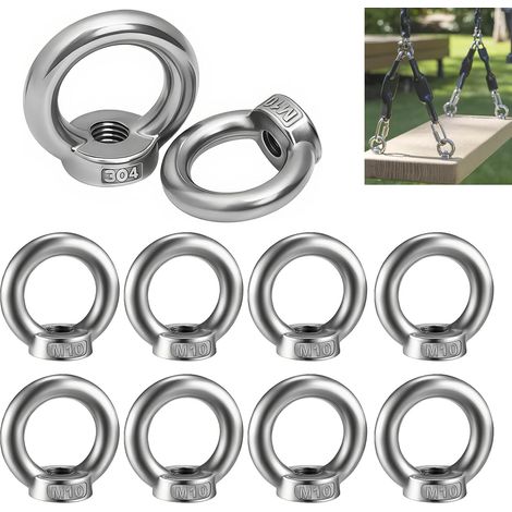 Écrous à anneau - M10 - Inox 304 - Lot de 10 (1/5)