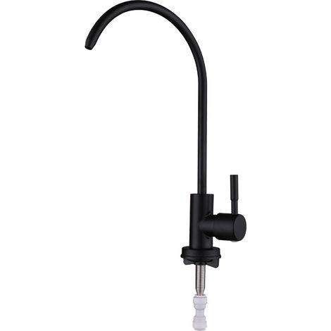 Robinet de filtre à eau de cuisine en acier inoxydable, adapté à la plupart des systèmes d'osmose inverse ou de filtration d'eau, robinet d'eau potable d'évier de bar de cuisine (1/5)