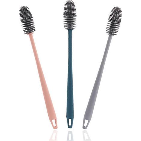 Goupillon, brosse de nettoyage à long manche, brosse à vaisselle en silicone, 3 (1/5)