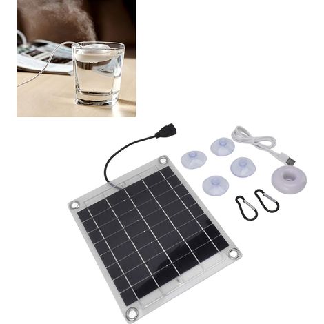Un panneau photovoltaïque transparent double face de 20 W avec sortie USB peut être connecté à un humidificateur à brumisation pour l'arrosage des fleurs et l'aménagement paysager. (1/5)