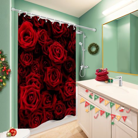 Rideau de bain 180x180 bordure lestée housse de baignoire pour protéger le sol des éclaboussures efficacement (1/5)