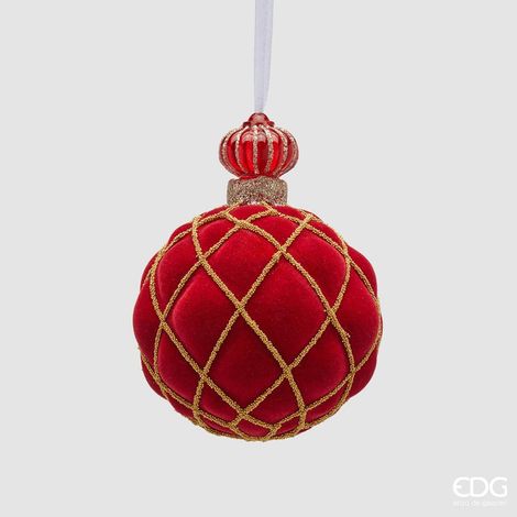 EDG Addobbo Palla Regale Rosso H 10,5 cm