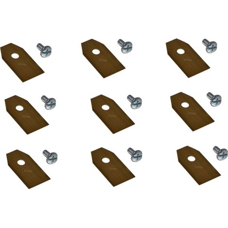 9 X 3,5 CM lame en titane pour robots tondeuse McCulloch ROB R600, R1000 / FLYMO 1200R (1/3)