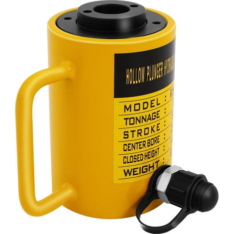 Heavy Duty Jack, 20 Ton Hydraulic Jack Cylinder Oil Pump Hydraulic Cylinder Lifter Hollow Cylinder Ram, for Bending, Straightening and Pulling on Trucks, Tractors and Heavy Equipment