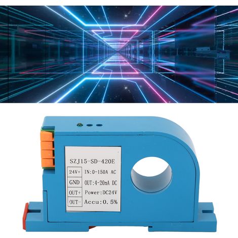 Transmetteur de courant alternatif, transformateur de courant perforé monophasé, capteur, commande par automate programmable, SZJ15-SD-420E (1/5)