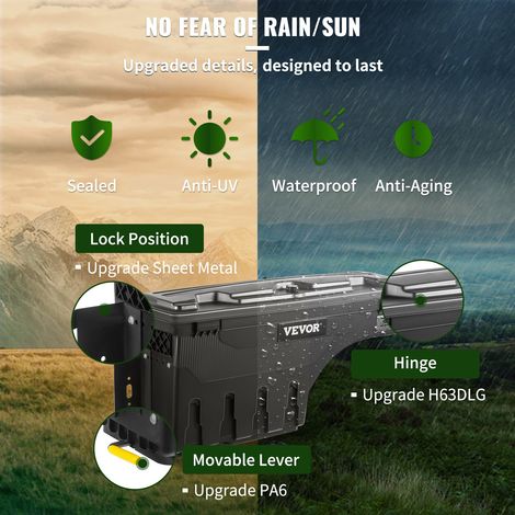 Boîte de Rangement pour Lit de Camion 34kg Ramasseur Arrière (1/5)