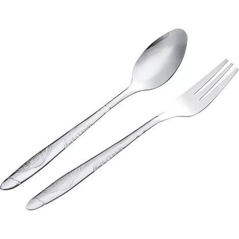 Fourchette Et Cuillère - En Acier Inoxydable - Finition Miroir - Lavable En Lave-vaisselle - Pour Maison Restaurant Et Événements - Lot De 40 Pièces