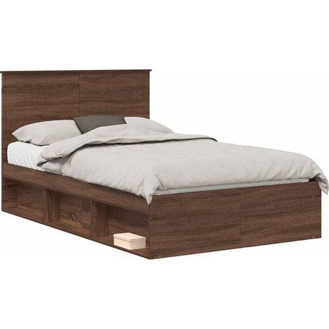 Maison Exclusive - Estructura de cama con cabecera Roble Marrón 1 (1/5)
