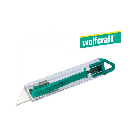 Cúter de Seguridad Wolfcraft de Plástico con Cuchilla Trapezoidal (4135000)