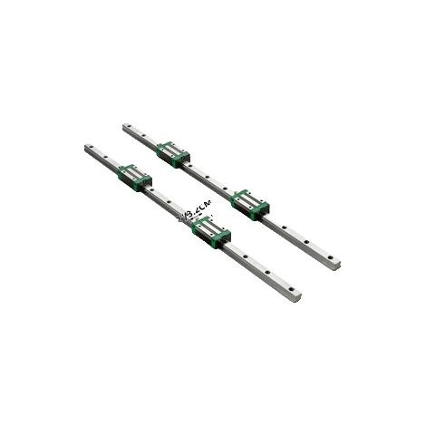 Roulements linéaires et rails, construction en acier durable, installation facile, HSR20-1700mm (1/2)