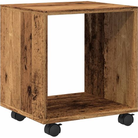 Mobiletto con Ruote Legno Antico 37x33x42,5 cm in Truciolato vidaXL (1/5)