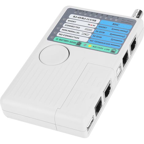 4-in-1 Tragbarer LAN-Netzwerkkabeltester mit Fernbedienung, RJ11-, RJ45-, USB- und BNC-Anschlüssen für UTP- und STP-Kabel (Tracker) (1/5)