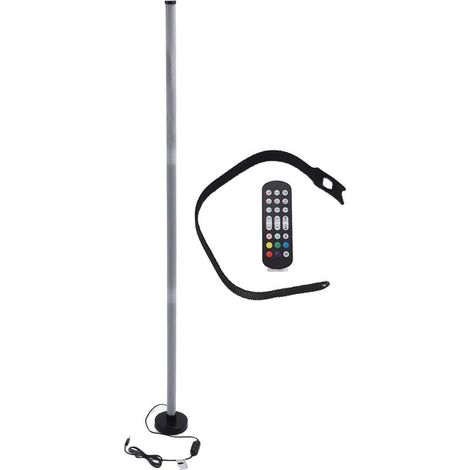 Lampadaire d'angle LED 3 Modes de contrôle RGB avec synchronisation de musique intelligent moderne pour chambre à coucher salon (1/4)