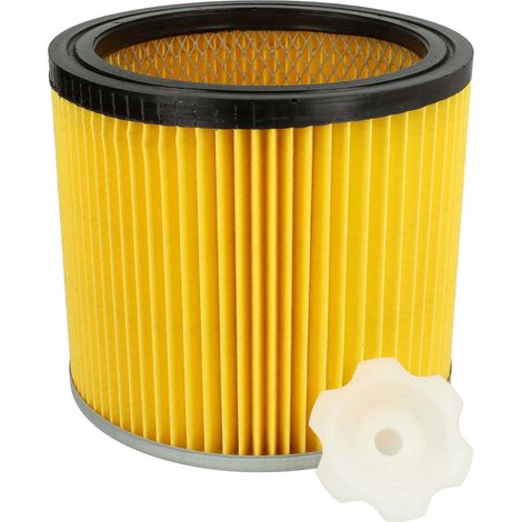 vhbw Filtro plisado compatible con Bosch GAS 12-30 F Professional, PAS 1000, PAS 11-25, PAS 11-25 F, PAS 12-50 F aspiradora - amarillo negro plata
