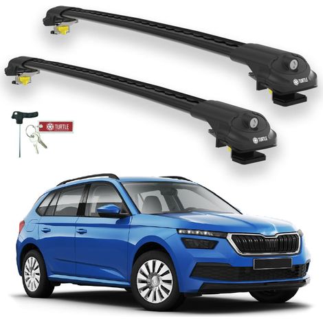 TURTLE kompatibel mit Skoda Kamiq 2019-2025 Dachträger Air1 Schwarz (1/5)