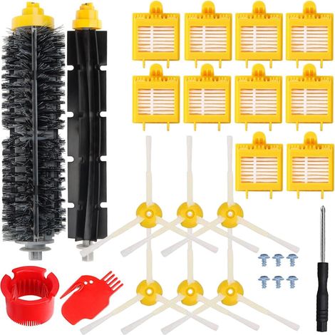 21 Pièces Accessoires pour iRobot Roomba 700 Séries, Kit de Remplacement pour iRobot Roomba 700 Séries, Brosse, Filtres HEPA (1/5)