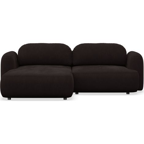 Selsey Tvoya – Ecksofa mit Schlaffunktion, Ottomane links, braunes Chenille