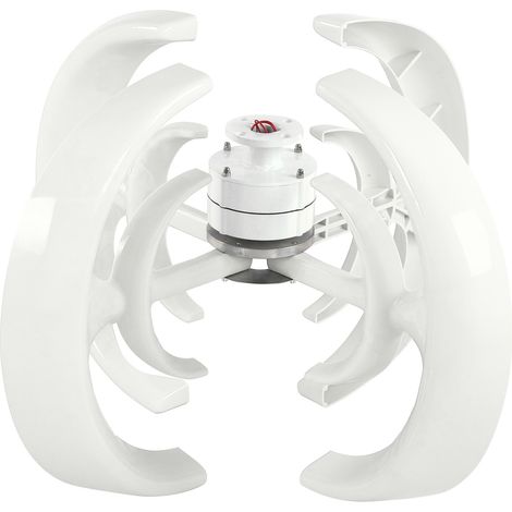 Kit éolienne 600 W, générateur à 4 pales, moteur CA, système solaire, type lanterne, double couche, blanc, 48 V (1/5)