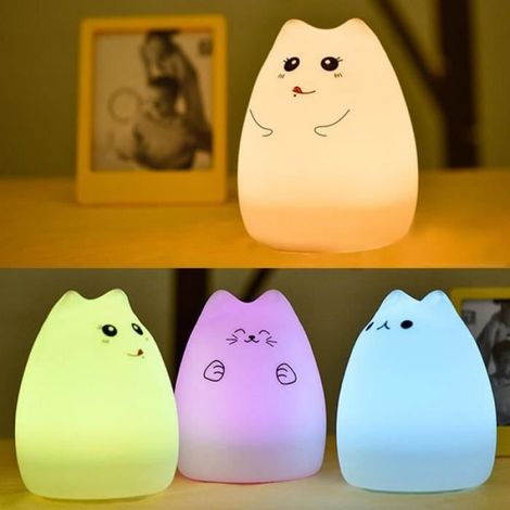 LED Veilleuse de Nuit Portable Bébé Veilleuse Rechargeable USB Lampe LED Nuit Cadeau Enfant Noël (1/3)
