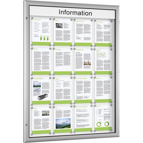 SCHAAR, Vitrine plate, pour 16 x format A4, blanc pur