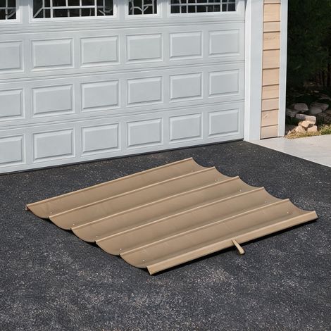 Tonnelle de jardin marrone chiaro en poliestere 255 x 250 x 6 cm (1/5)