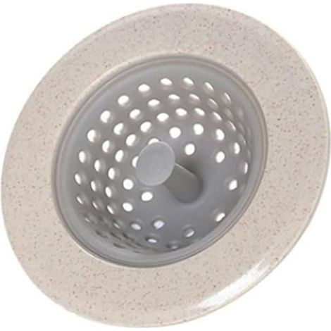 Tapón de colador, colador de cesta, colador, tapón de colador de baño, tapón de fregadero de cocina (1 pieza Beige) (1/4)