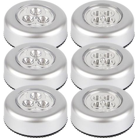 LED-Berührungsleuchte – batteriebetrieben – selbstklebend – für Schränke, Vorratskammern und Vitrinen – 6er-Set (1/5)