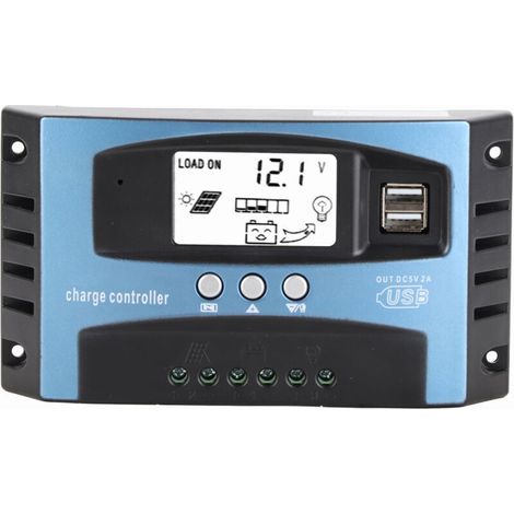 Bardusch-Contrôleur de charge solaire MPPT 100 A, double port USB, écran LCD, 12 V/24 V (1/3)