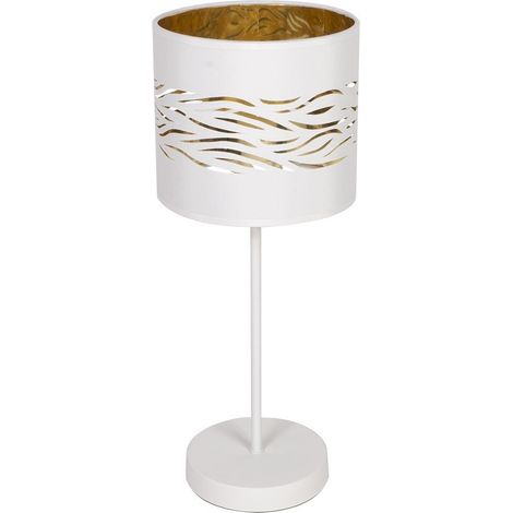 Sobremesa Niebla 1xe14 Blanco/blanco-oro 43x17x17 Cm (1/3)