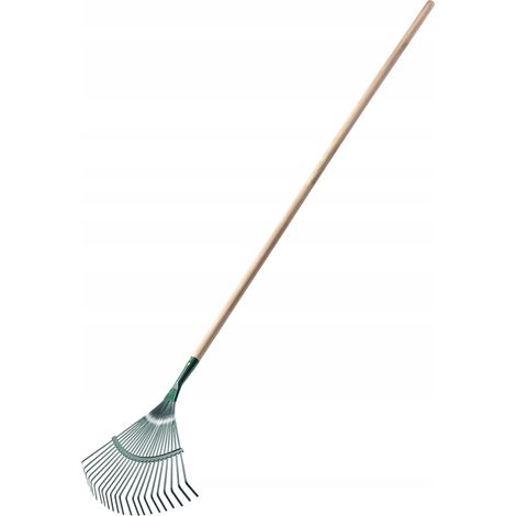 KADAX Rechen, Laubrechen, regulierbare Harke mit Stiel für Garten, Band
