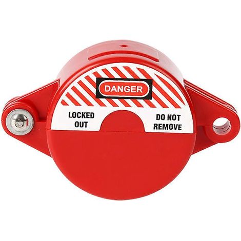 Dispositif de verrouillage pour vannes à guillotine rotatives, disque de verrouillage de sécurité pour vannes industrielles 1-2,5 pouces (25-64 mm)-12.50X8.00X4.00CM-Red (1/4)