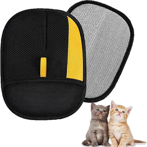 Guanto per la rimozione dei peli di animali domestici - guanto antistatico - per peli di cani e gatti - strumento per la rimozione dei peli lavabile e riutilizzabile - tappeti - tende (1/3)