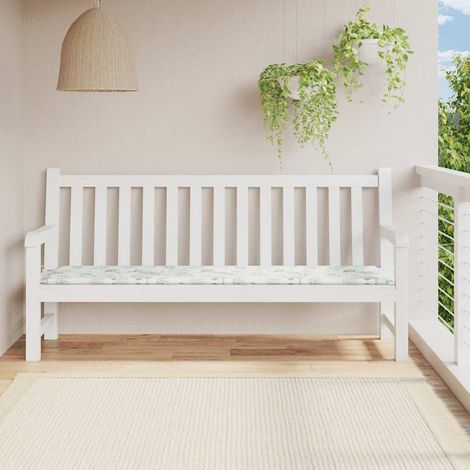 vidaXL Coussin de banc de jardin motif de feuilles 200x50x3 cm tissu (1/5)
