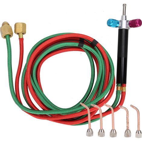Chalumeau à gaz oxygène pour soudure et brasage, 5 pointes interchangeables pour bijoux (S) (1/5)