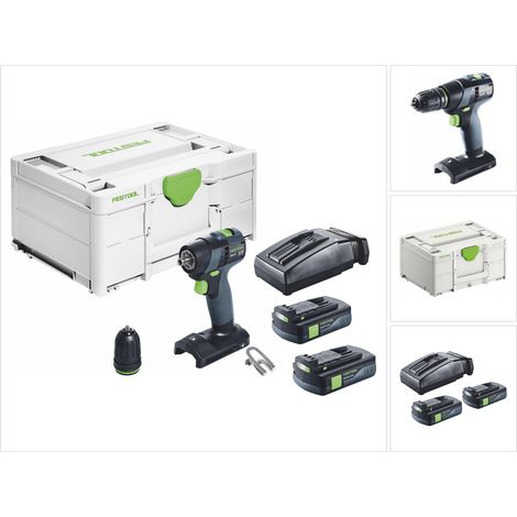 Trapano avvitatore a batteria Festool TXS 18-Basic 18 V 40 Nm brushless + 2x batteria ricaricabile 3,0 Ah + caricabatterie + systainer