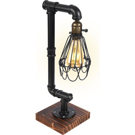 Lampe de table vintage en métal - bureau rétro industrielle (1/5)