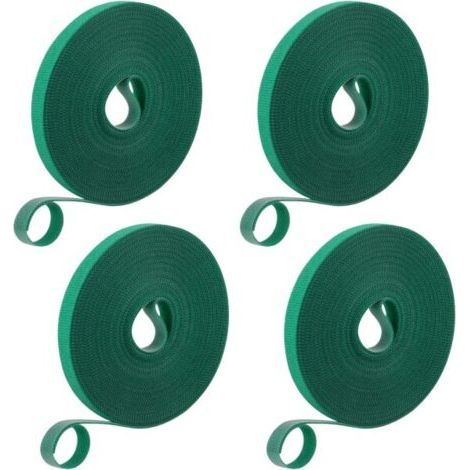 Rouleaux de liens pour plantes, liens de jardin, ruban adhésif vert de 40 mètres, ruban Velcro vert pour le jardin, liens torsadés pour tuteurer les plants de tomates (1/5)