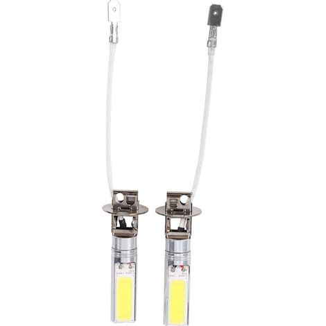 Stück H3 COB LED-Lampen, 6000K Weiß, Nebelscheinwerfer für Autos, 12V 10W