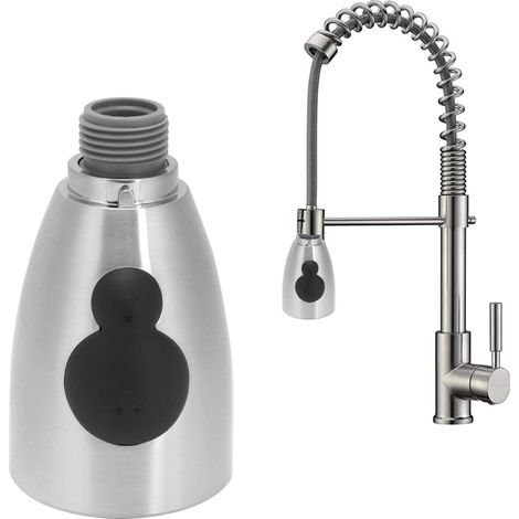 Grifo de ducha extensible G1/2 pulgada ABS níquel con 2 funciones para cocina y baño. (1/5)